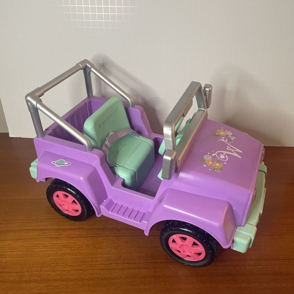 American Girl Doll Wellie Wishers Garden Adventure Jeep Car Lights Sounds WORKS